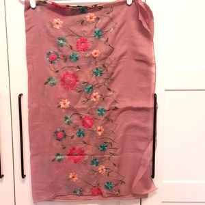 Embroidered scarf